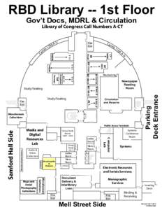 RBD Library -- 1st Floor Gov’t Docs, MDRL & Circulation Library of Congress Call Numbers A-CT Fire Exit