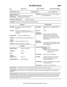 NMAM 8007: TOLUENE in Blood