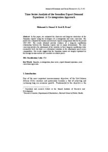 One of the most important macroeconomic objectives of the Sub-Saharan African countries and particularly Somalia is that of ac