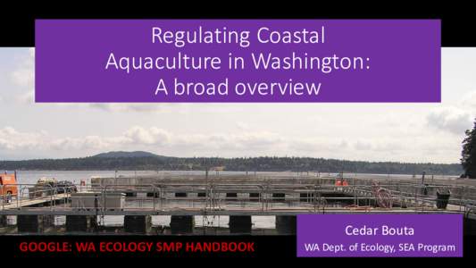 Regulating Salish Sea Aquaculture