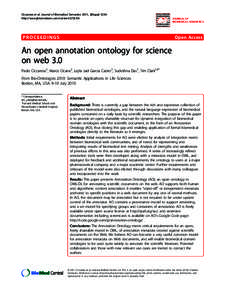 Ciccarese et al. Journal of Biomedical Semantics 2011, 2(Suppl 2):S4 http://www.jbiomedsem.com/content/2/S2/S4 PROCEEDINGS  JOURNAL OF