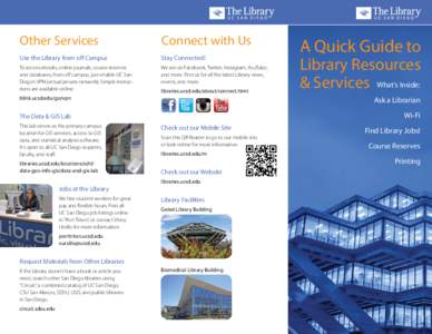 Other Services  Connect with Us Use the Library from off Campus
