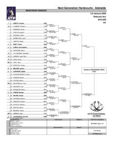 Next Generation Hardcourts - Adelaide MAIN DRAW SINGLES 3-9 January 2005