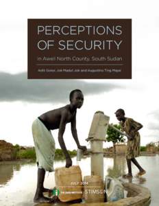 P e r c e p t i o n s o f S e c u r i t y i n Aw e i l N o r t h C o u n t y, S o u t h S u d a n  PERCEPTIONS OF SECURITY in Aweil North County, South Sudan