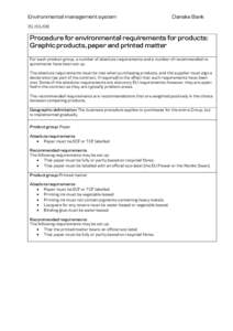 Microsoft Word - Procedure for environmental requirements for products Graphic products, paper and printed matter.doc