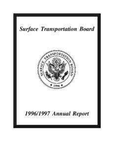 Surface Transportation Board[removed]Annual Report