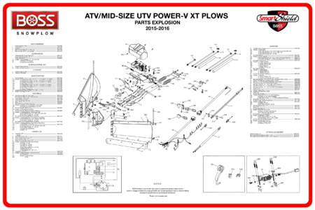 ATV/MID-SIZE UTV POWER-V XT PLOWS PARTS EXPLOSIONS N O W P L O W