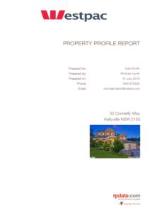 PROPERTY PROFILE REPORT  Prepared for: Julie Smith