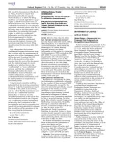 Federal Register / Vol. 79, No[removed]Tuesday, May 20, [removed]Notices[removed]and the Commission’s Handbook on Filing Procedures require that interested parties file documents electronically on or before the filing deadli