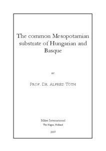 The common Mesopotamian substrate of Hungarian and Basque