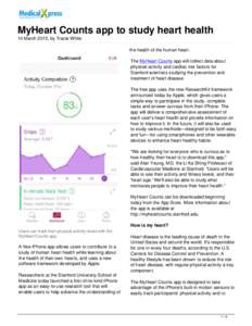 MyHeart Counts app to study heart health