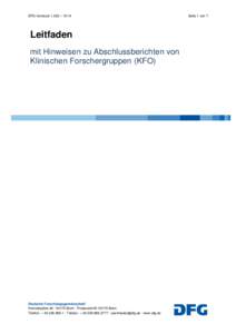 DFG-Vordruck 1.052 – Seite 1 von 7 Leitfaden mit Hinweisen zu Abschlussberichten von