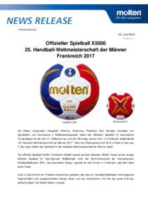 <Pressematerial>  24. Juni 2016 PR59-S14  Offizieller Spielball X5000