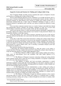 Health Assembly 5/Draft Resolution 1 Fifth National Health Assembly Agenda[removed]November 2012