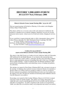 Microsoft Word - HLF Bulletin Feb  06 _2_.doc