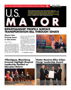 Since 1933, the Official Publication of The United States Conference of Mayors  March 19, 2012 Volume 79, Issue 4  U.S.