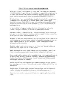 Tauna’it ne ‘io se maur on famori (Security Council), ‘Io hoi’ak se a’vah te `i[removed]ne 25 August 1999, [removed]ne 17 September 1999, [removed]ne 19 April 2000 ma[removed]ne 11 August 2000 ma t