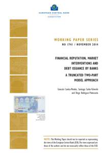 Financial reputation, market interventions and debt issuance by banks: a truncated two-part model approach