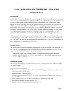 Valabh Committee / Income and Corporation Taxes Act / Working Party on the Reorganisation of the Income Tax Act / Tax avoidance / Law in the United Kingdom / Government / United Kingdom / Law / Rewrite Advisory Panel / Income taxes / Taxation in the United Kingdom / Income tax in the United States