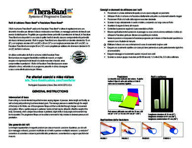 Consigli e strumenti da utilizzare con i rulli  Rulli di schiuma Thera-Band® e Fasciature Thera-Band® I Rulli in schiuma Thera-Band® usati con le Fasciature Thera-Band® in attesa di registrazione sono uno strumento i