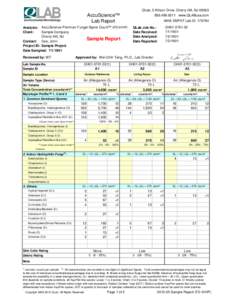 QLab, 5 Allison Drive, Cherry Hill, NJ[removed]AccuScience™ Lab Report[removed]www.QLABusa.com