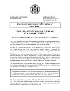 FOR IMMEDIATE RELEASE December 10, 2008 MEDIA CONTACT Public Information Officer: José Ysea, [removed]