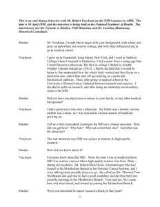 Robert Yarchoan / Didanosine / Zidovudine / National Institutes of Health / Robert Gallo / Oceanside /  New York / AIDS / Retrovirus / Human T-lymphotropic virus 1 / Medicine / Health / HIV/AIDS