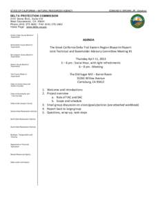 STATE OF CALIFORNIA – NATURAL RESOURCES AGENCY  EDMUND G. BROWN, JR., Governor DELTA PROTECTION COMMISSION 2101 Stone Blvd., Suite 210