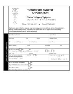 Microsoft Word - Tutor Application