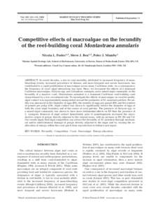 MARINE ECOLOGY PROGRESS SERIES Mar Ecol Prog Ser Vol. 367: 143–152, 2008 doi: [removed]meps07594