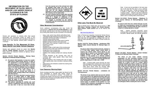 Traffic law / Traffic signals / Road safety / Level crossing / Traffic / Warning sign / Rail transport / Florida East Coast Railway / Road / Transport / Land transport / Traffic signs