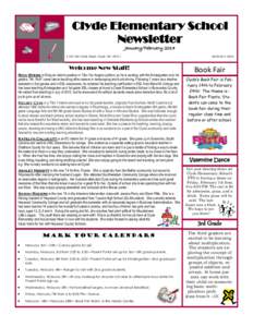 Clyde Elementary School Newsletter January/FebruaryOld Clyde Road, Clyde, NCWelcome New Staff!