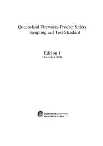 QLD Fireworks Product Safety Sampling and Test Standard