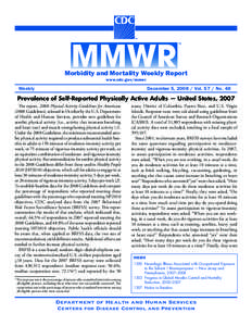 Morbidity and Mortality Weekly Report www.cdc.gov/mmwr Weekly	  December 5, [removed]Vol[removed]No. 48