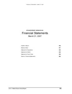 Alberta Finance - Annual Report[removed]Financial Statements