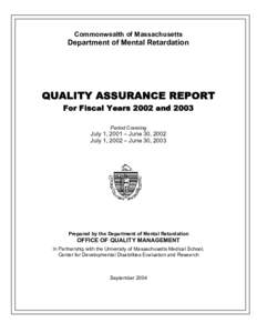 Microsoft Word - 2003_quality_assurance_report.doc