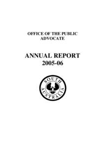 OFFICE OF THE PUBLIC ADVOCATE ANNUAL REPORT[removed]