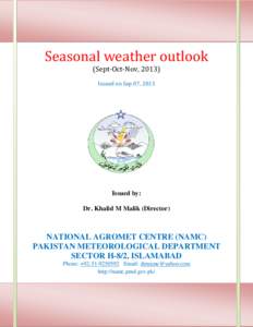 Oceanography / National Weather Service / Precipitation / Rain / Climatology / Climate / El Niño-Southern Oscillation / Weather forecasting / Sea surface temperature / Atmospheric sciences / Meteorology / Earth