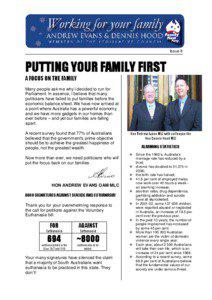 Issue 8  PUTTING YOUR FAMILY FIRST