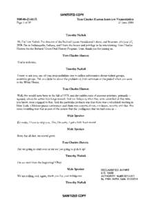 SANITIZED COPY[removed]lllJS Page 1 of 59 Tom Charles lluston Interview Transcription 27 June 2008