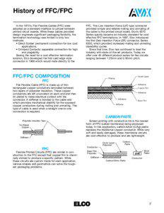 History of FFC/FPC In the 1970’s, Flat Flexible Cables (FFC) were adopted as a standard interface to jumper between