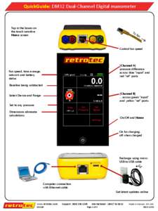 QuickGuide: DM32 Dual-Channel Digital manometer  Tap in the boxes on