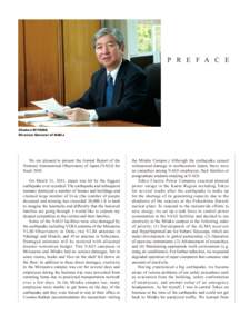 P R E F A C E  Shoken MIYAMA Director General of NAOJ  We are pleased to present the Annual Report of the