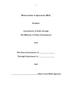 1  Memorandum of Agreement (MoA) Between