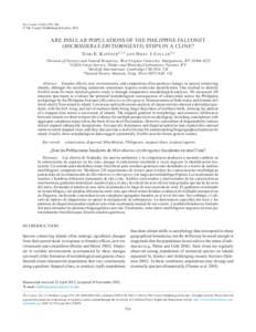 Are insular populations of the Philippine falconet (Microhierax erythrogenys) steps in a cline?