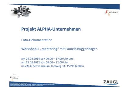 Microsoft PowerPoint - Workshop_MentoringII_Dokumentation.pptx