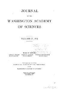 Journal of the Washington Academy of Sciences