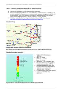 Flood summary for the Macintyre River at Goondiwindi – December 2010 and January[removed]Flood summary for the Macintyre River at Goondiwindi • •