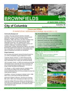 Brownfield land / Soil contamination / Columbia /  South Carolina / Loft / Columbia Canal / Apartment / South Carolina / Town and country planning in the United Kingdom / Geography of the United States