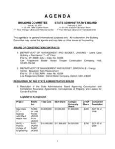 AGENDA BUILDING COMMITTEE 1st January 31, [removed]:00 A.M. Lake Superior Room